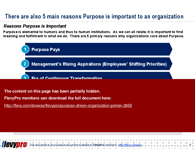 Purpose-driven Organization Primer (22-slide PPT PowerPoint presentation (PPT)) Preview Image