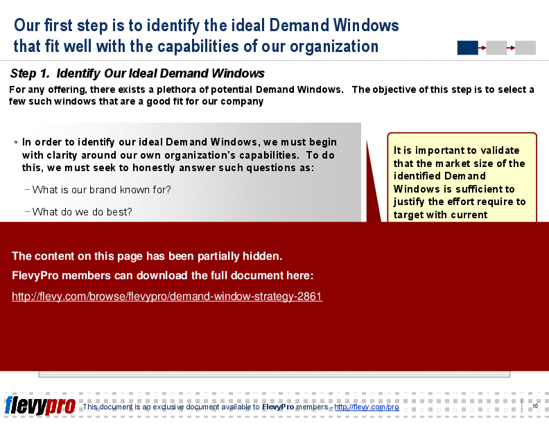 This is a partial preview of Demand Window Strategy (19-slide PowerPoint presentation (PPT)). Full document is 19 slides. 