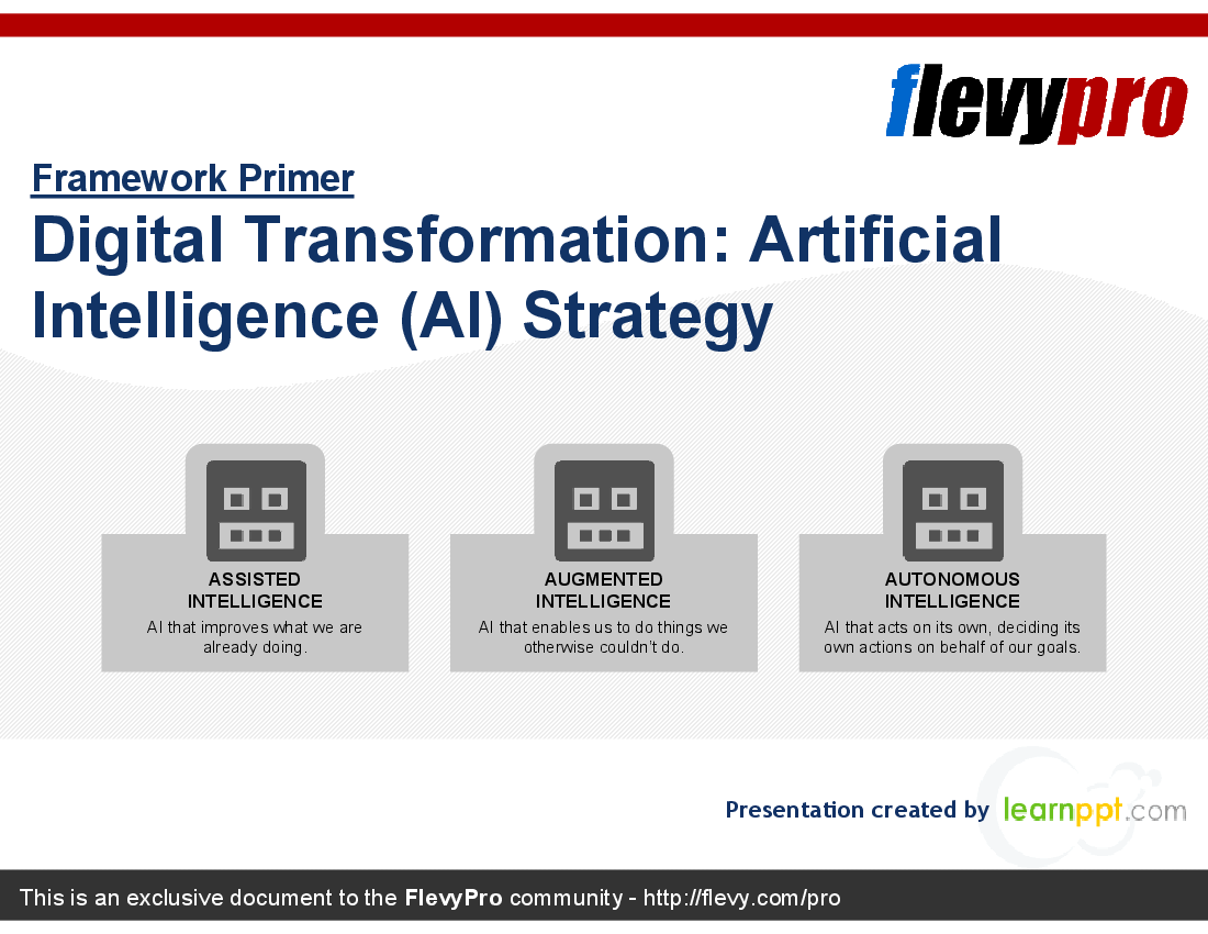 This is a partial preview of Digital Transformation: Artificial Intelligence (AI) Strategy (27-slide PowerPoint presentation (PPT)). Full document is 27 slides. 