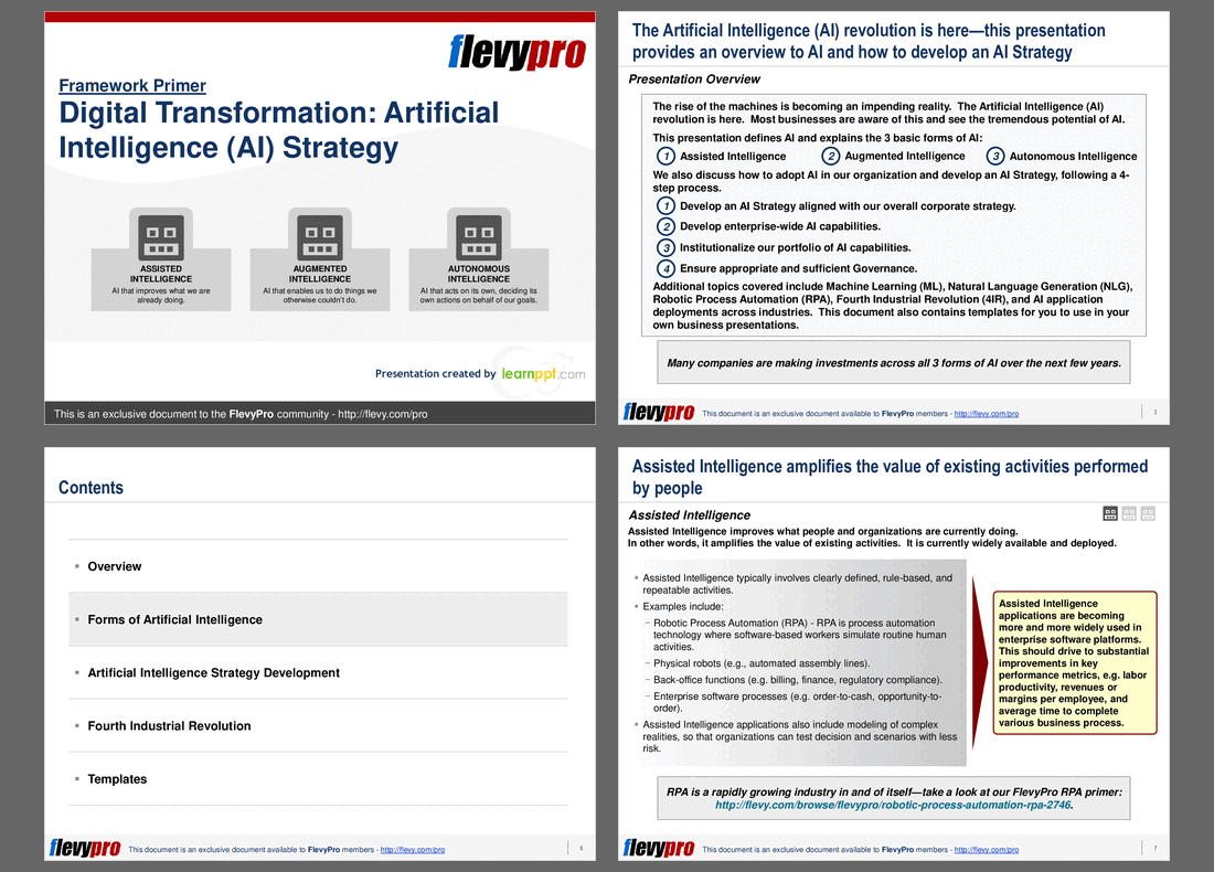 Digital Transformation: Artificial Intelligence (AI) Strategy (27-slide PPT PowerPoint presentation (PPT)) Preview Image