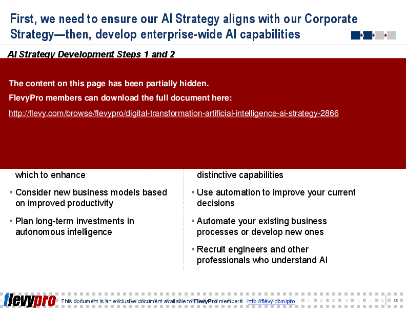 Digital Transformation: Artificial Intelligence (AI) Strategy (27-slide PowerPoint presentation (PPT)) Preview Image