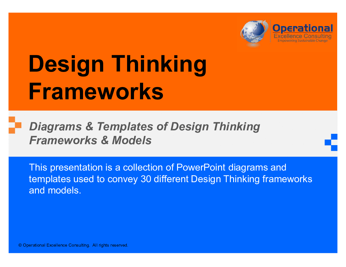 This is a partial preview of Design Thinking Frameworks & Models (116-slide PowerPoint presentation (PPTX)). Full document is 116 slides. 