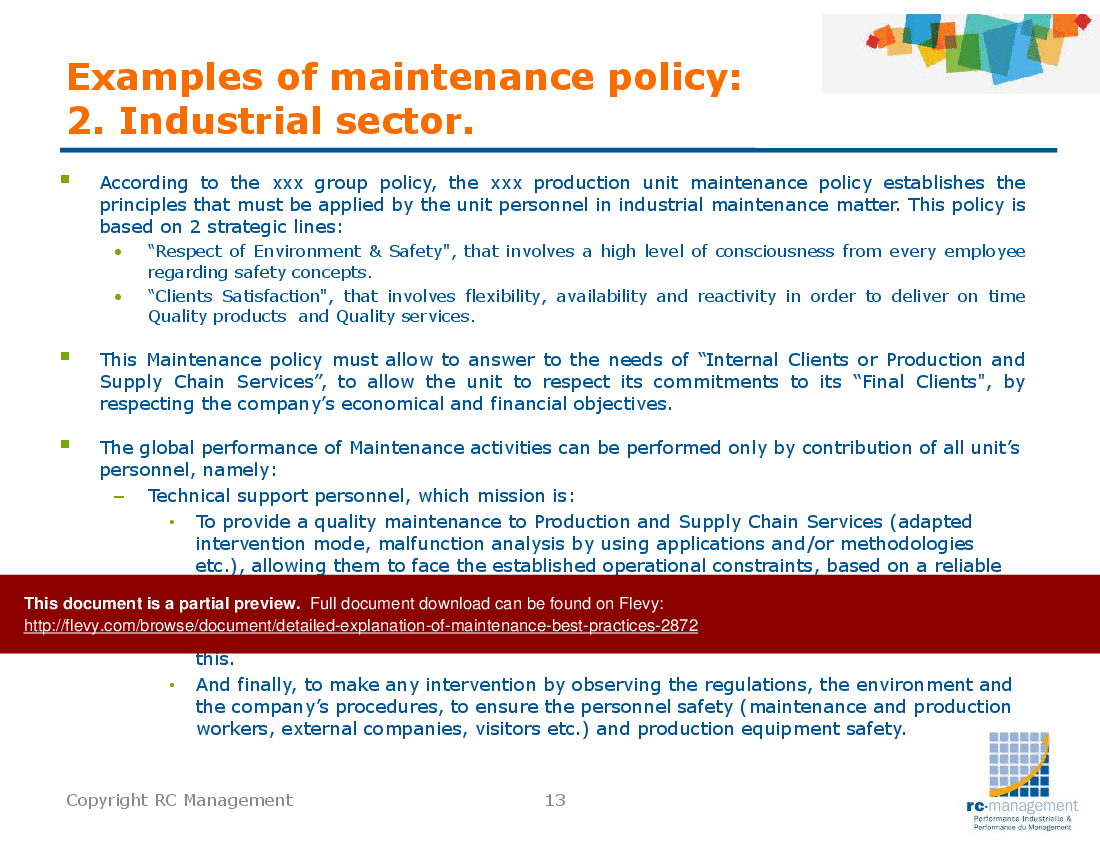 Detailed Explanation of Maintenance Best Practices (286-slide PPT PowerPoint presentation (PPTX)) Preview Image