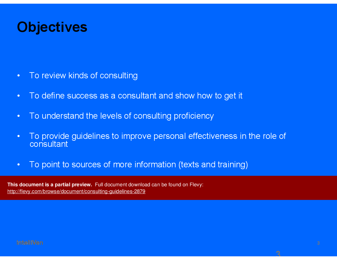 This is a partial preview of Consulting Guidelines (34-slide PowerPoint presentation (PPT)). Full document is 34 slides. 