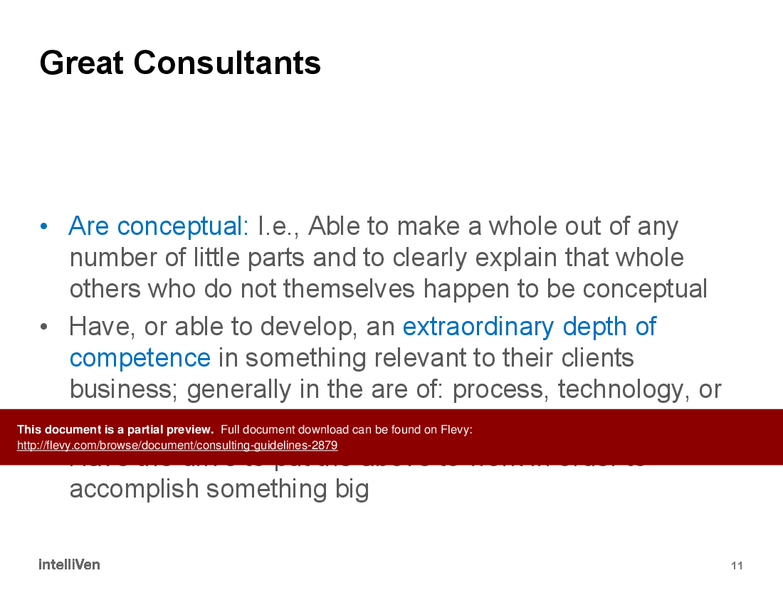 Consulting Guidelines (34-slide PowerPoint presentation (PPT)) Preview Image
