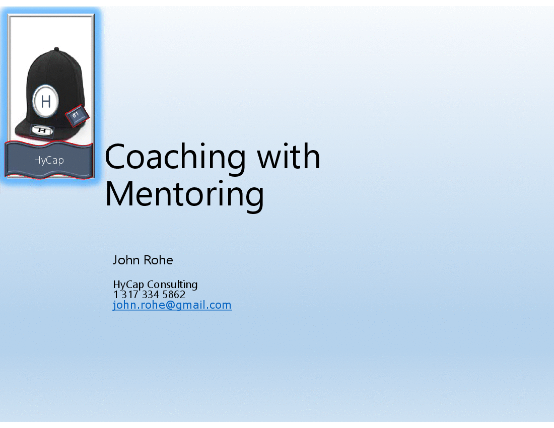 Coaching Training Workshop (with Mentoring Integration)
