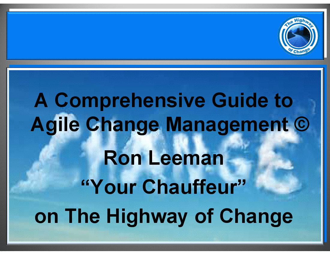 A Comprehensive Guide to Agile Change Management (39-slide PowerPoint presentation (PPT)) Preview Image
