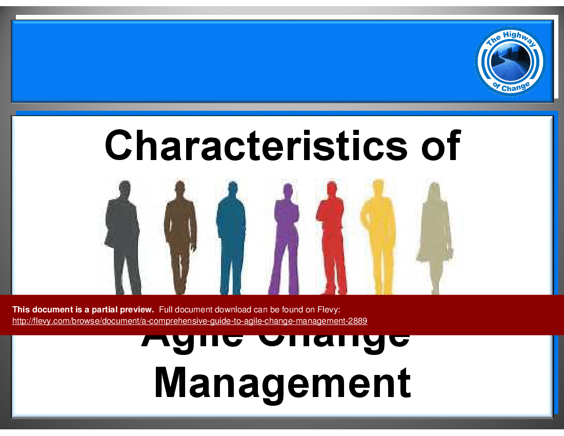 A Comprehensive Guide to Agile Change Management (39-slide PowerPoint presentation (PPT)) Preview Image