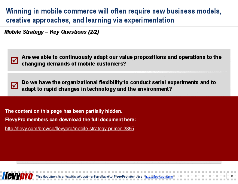 Mobile Strategy Primer (23-slide PPT PowerPoint presentation (PPT)) Preview Image