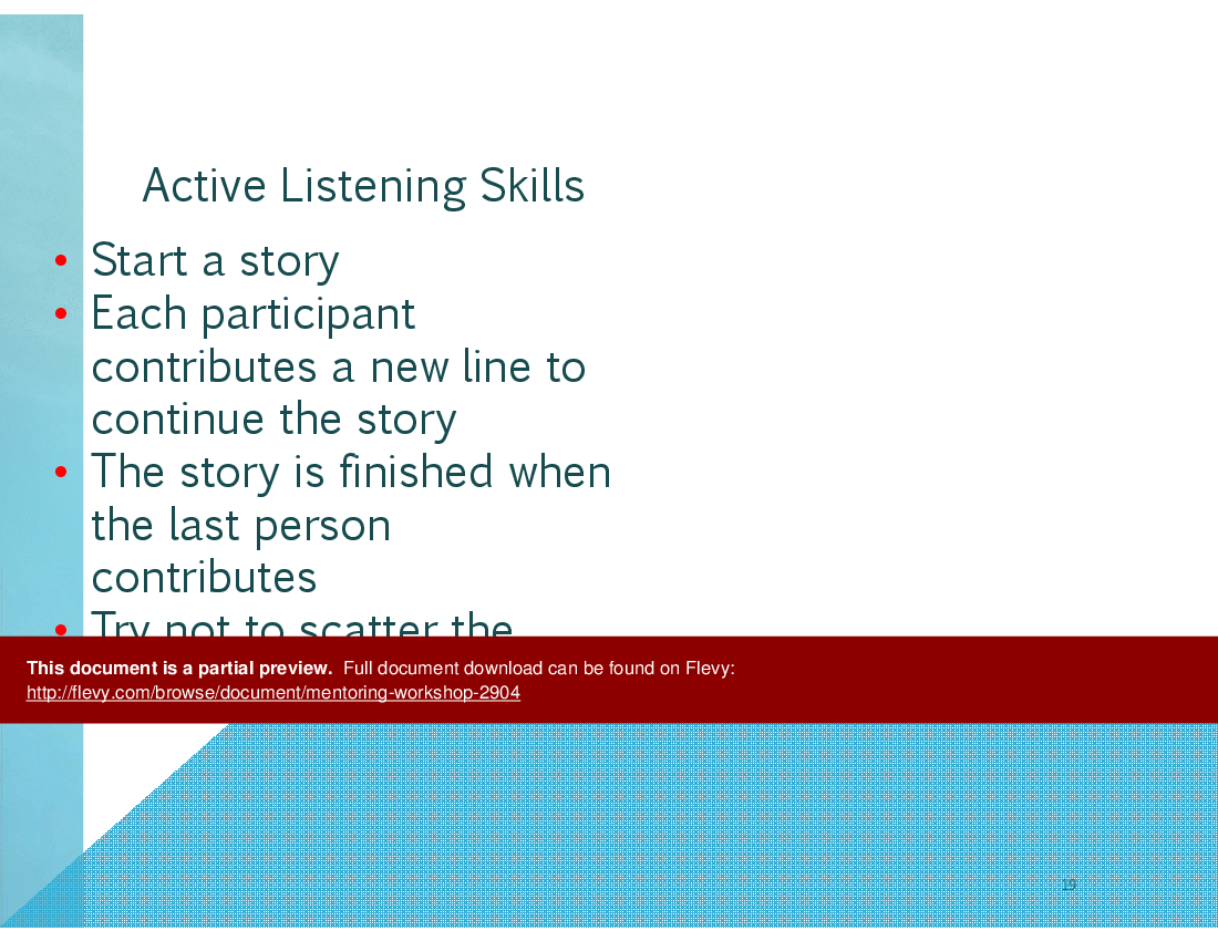 Mentoring Workshop (29-slide PowerPoint presentation (PPTX)) Preview Image