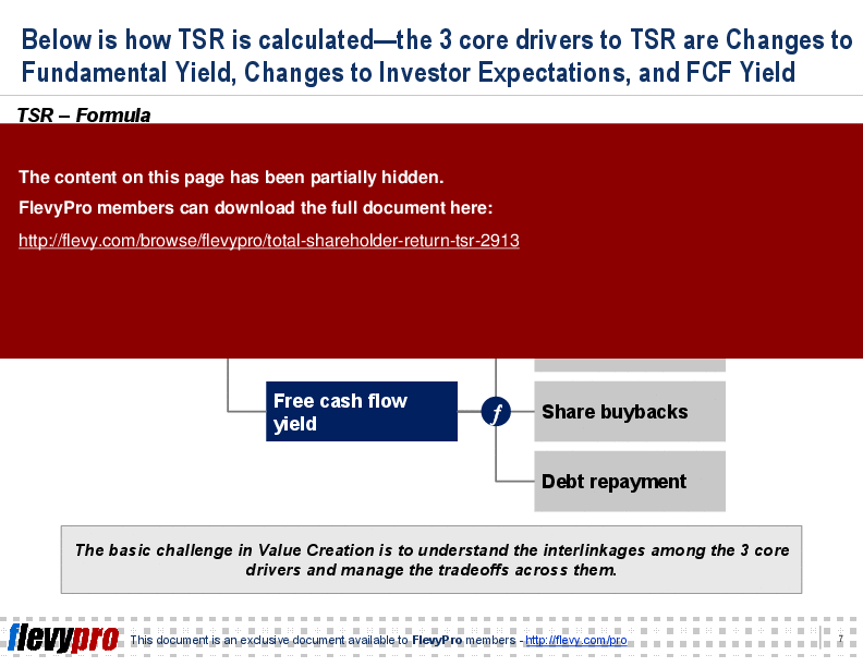 This is a partial preview of Total Shareholder Return (TSR) (23-slide PowerPoint presentation (PPT)). Full document is 23 slides. 