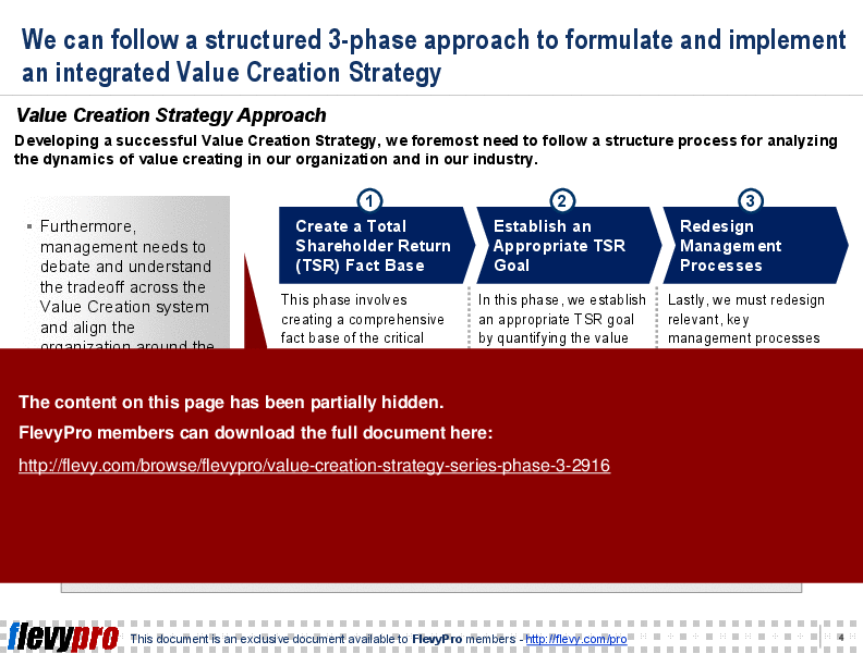 This is a partial preview of Value Creation Strategy Series: Phase 3 (23-slide PowerPoint presentation (PPT)). Full document is 23 slides. 
