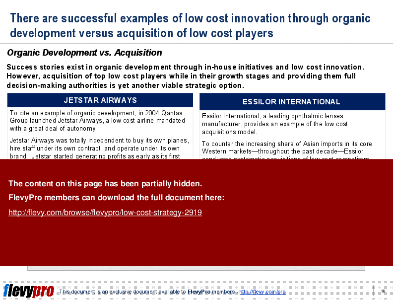 Low Cost Strategy (24-slide PPT PowerPoint presentation (PPT)) Preview Image