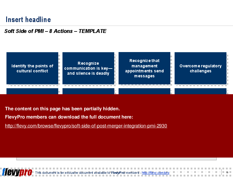 Soft Side of Post-merger Integration (PMI) (21-slide PPT PowerPoint presentation (PPT)) Preview Image