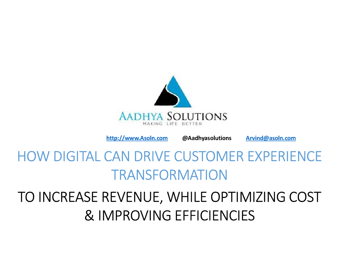 How Digital Is Transforming Customer Experience (29-slide PPT PowerPoint presentation (PPTX)) Preview Image