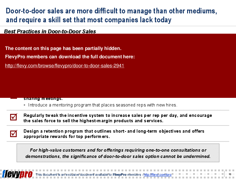 Door-to-Door Sales (15-slide PPT PowerPoint presentation (PPT)) Preview Image