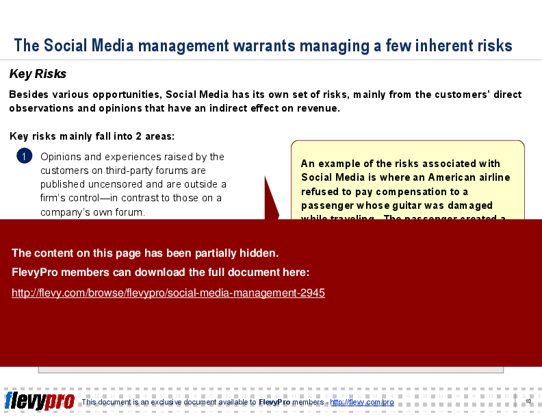 This is a partial preview of Social Media Management (34-slide PowerPoint presentation (PPT)). Full document is 34 slides. 