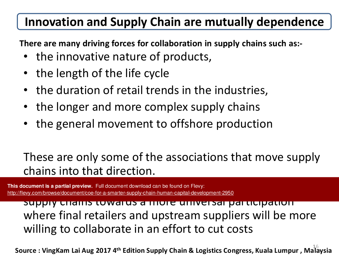 CoE for a Smarter Supply Chain - Human Capital Development (80-slide PPT PowerPoint presentation (PPTX)) Preview Image