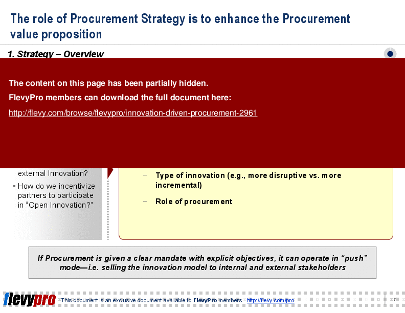 Innovation-driven Procurement (26-slide PowerPoint presentation (PPT)) Preview Image