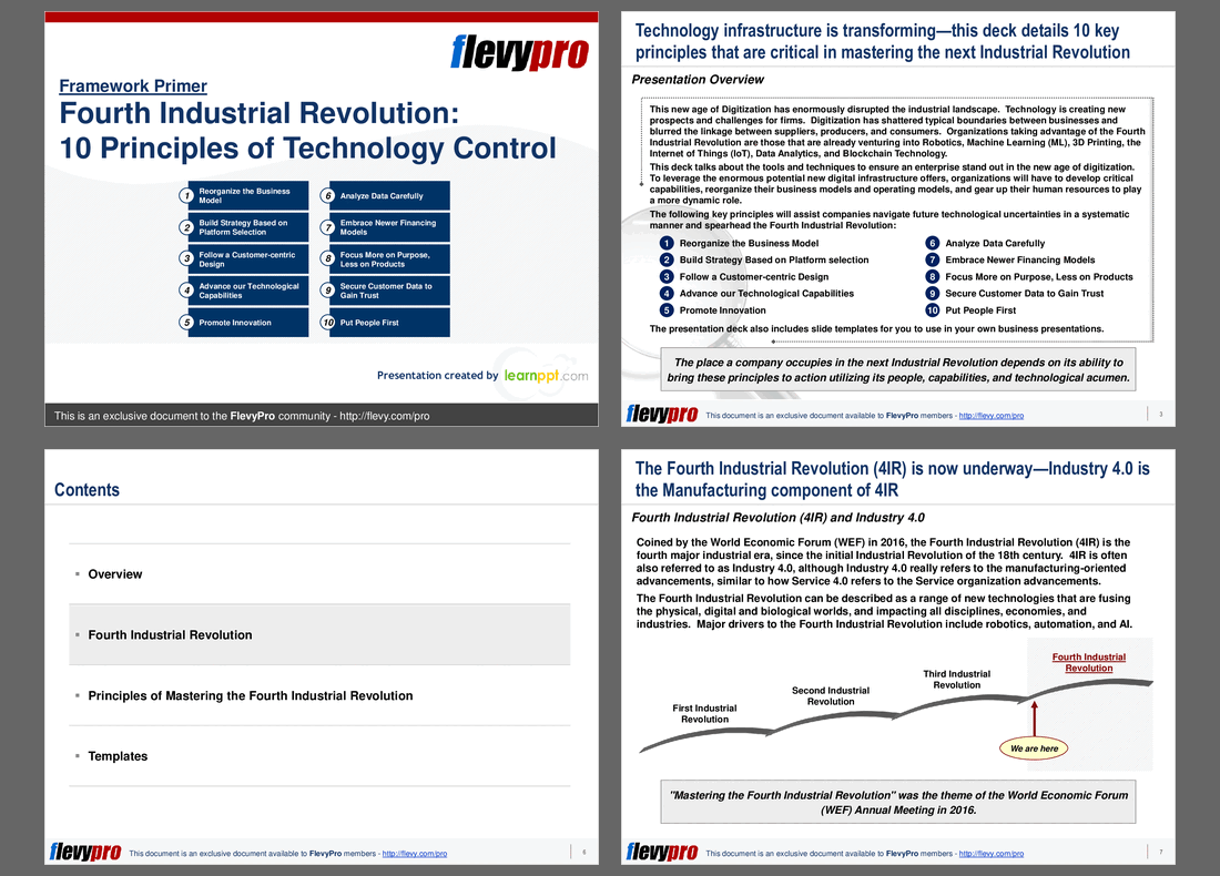 Fourth Industrial Revolution: 10 Principles of Technology Control (25-slide PPT PowerPoint presentation (PPT)) Preview Image