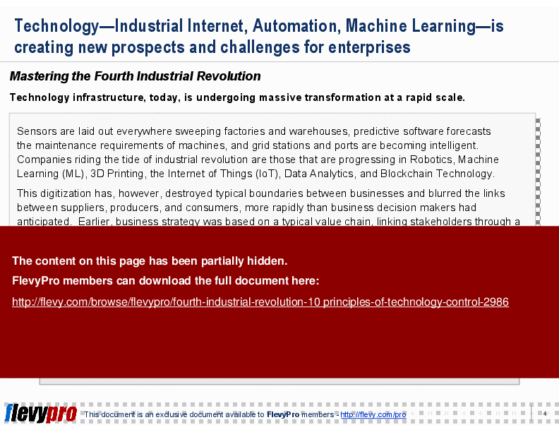 Fourth Industrial Revolution: 10 Principles of Technology Control (25-slide PPT PowerPoint presentation (PPT)) Preview Image