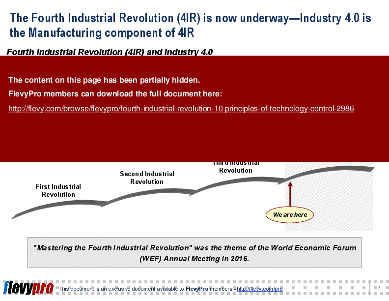 Fourth Industrial Revolution: 10 Principles of Technology Control (25-slide PPT PowerPoint presentation (PPT)) Preview Image