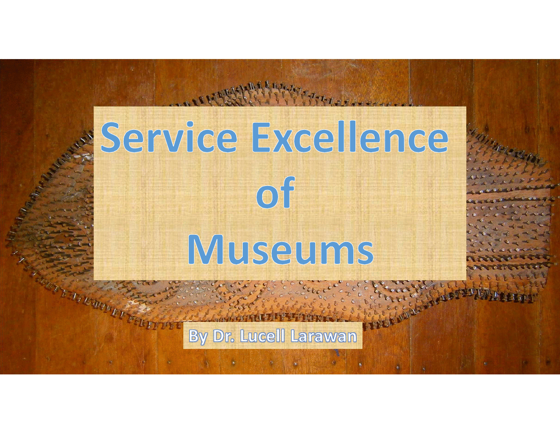 Service Excellence of Museums