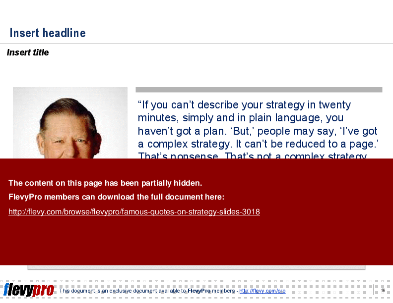 Famous Quotes on Strategy (Slides) (23-slide PPT PowerPoint presentation (PPT)) Preview Image