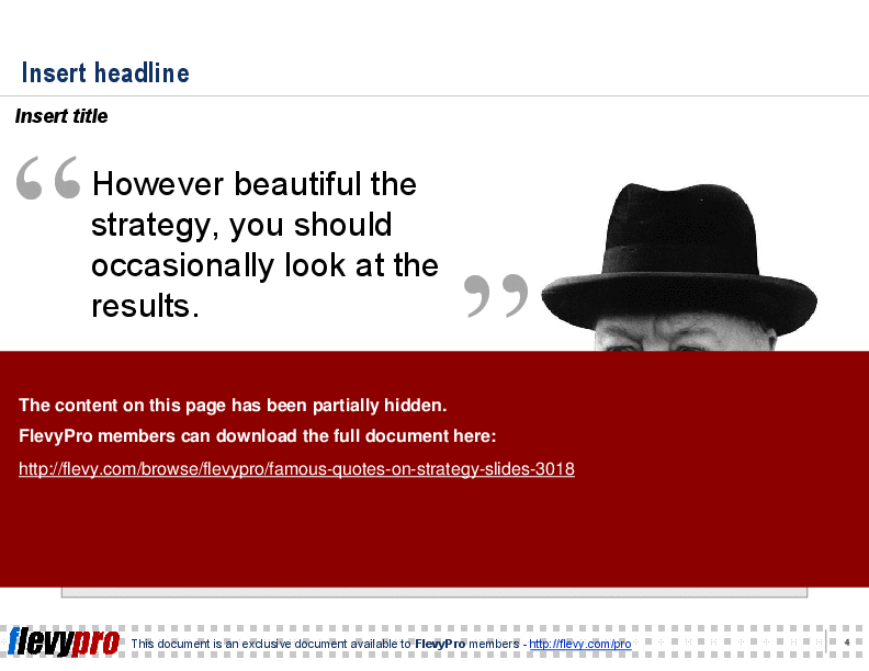 This is a partial preview of Famous Quotes on Strategy (Slides) (23-slide PowerPoint presentation (PPT)). Full document is 23 slides. 