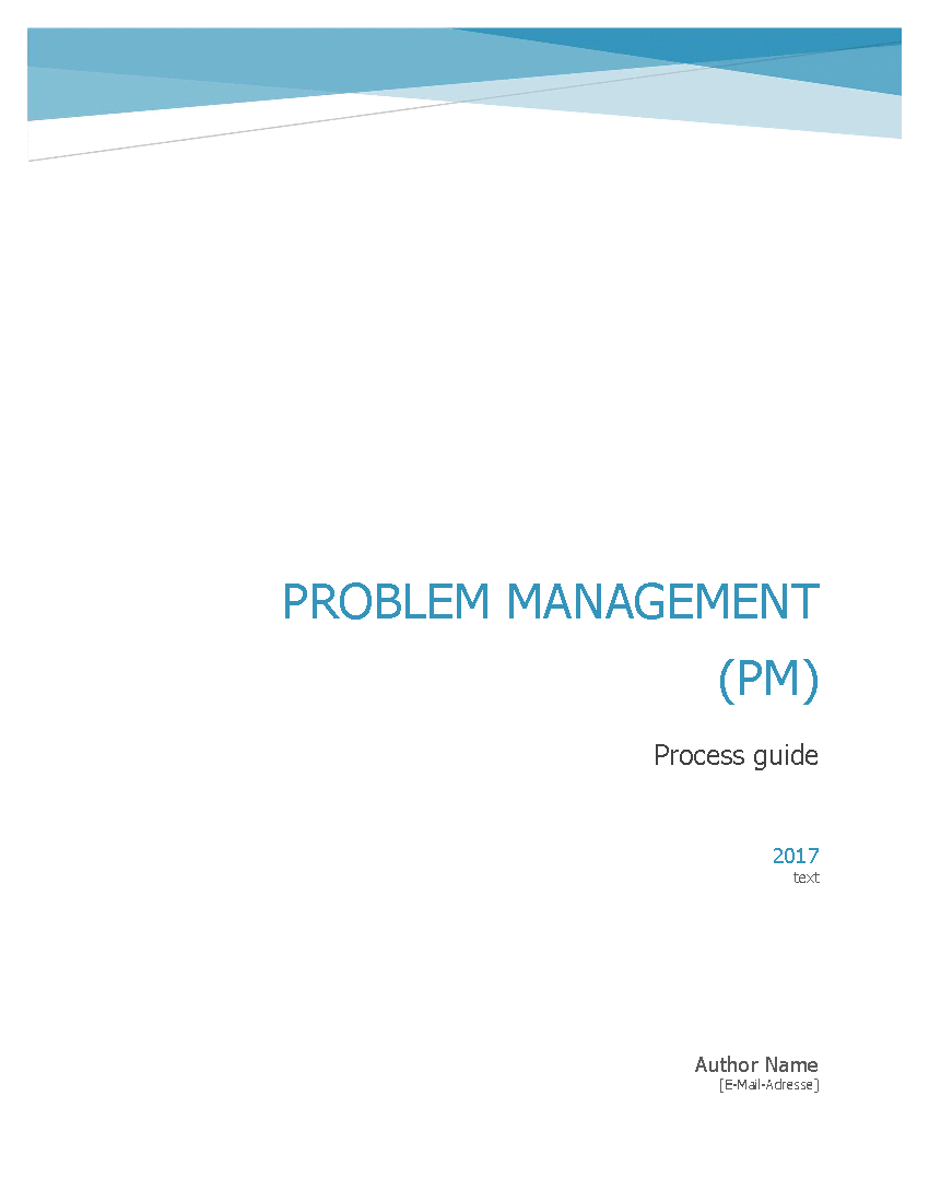 This is a partial preview of Problem Management Workflow - Process Guide (50-page Word document). Full document is 50 pages. 