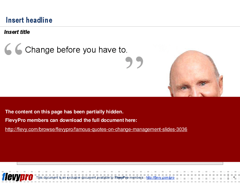 Famous Quotes on Change Management (Slides) (41-slide PPT PowerPoint presentation (PPT)) Preview Image