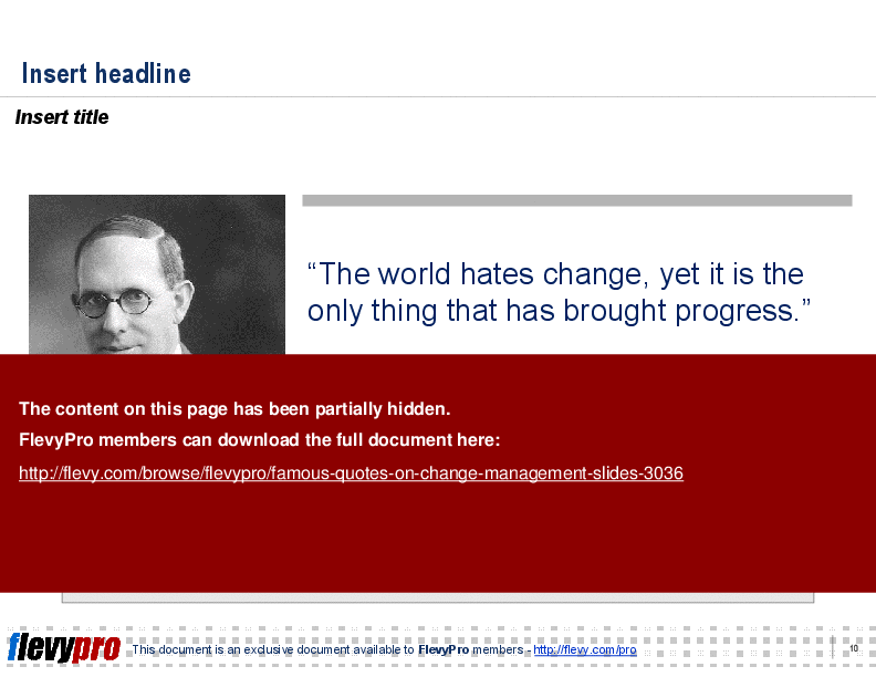Famous Quotes on Change Management (Slides) (41-slide PPT PowerPoint presentation (PPT)) Preview Image