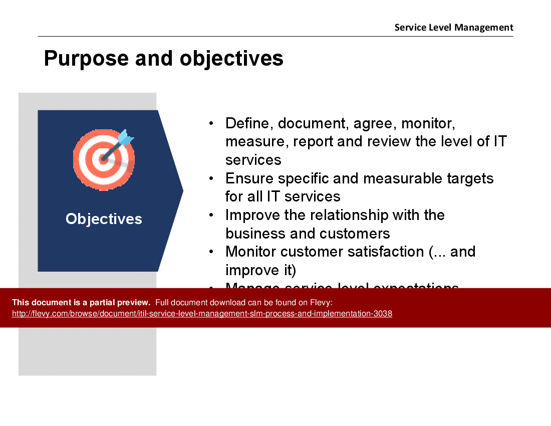 Service Level Management (SLM) - Process & Implementation (45-slide PPT PowerPoint presentation (PPTX)) Preview Image