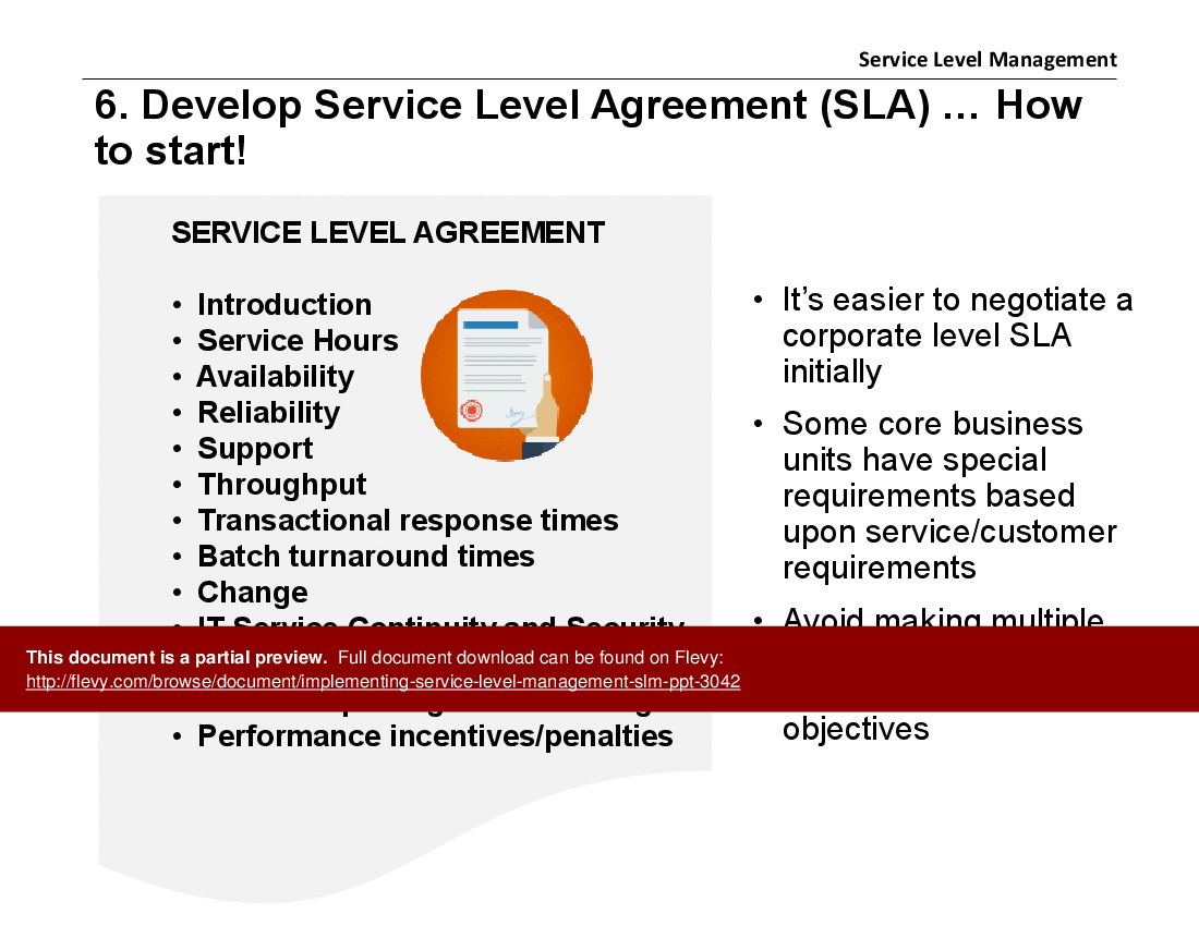 Implementing Service Level Management (SLM) - PPT (31-slide PPT PowerPoint presentation (PPTX)) Preview Image