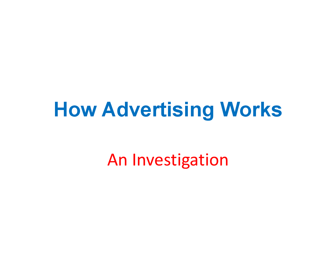 How Advertising Works (27-slide PPT PowerPoint presentation (PPTX)) Preview Image