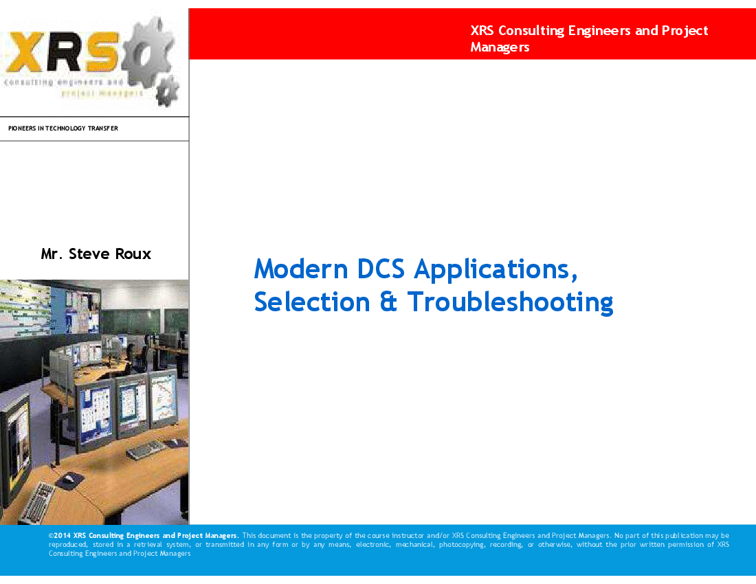 Distributed Control Systems (DCS) - Basic Control Concepts