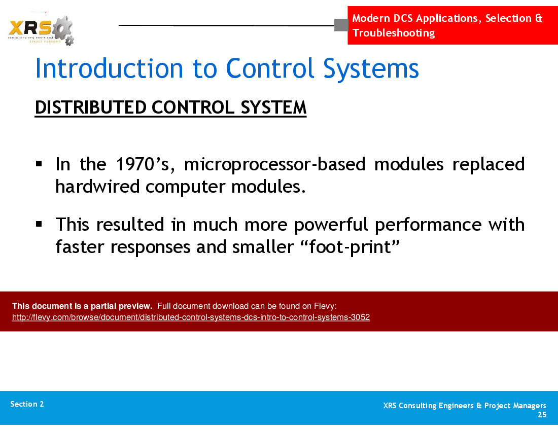 Distributed Control Systems (DCS) - Intro to Control Systems (94-slide PPT PowerPoint presentation (PPT)) Preview Image