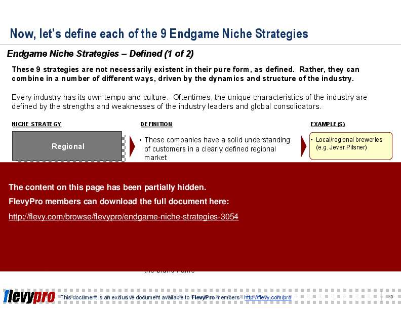 This is a partial preview of Endgame Niche Strategies (22-slide PowerPoint presentation (PPT)). Full document is 22 slides. 