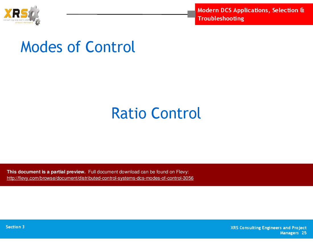 Distributed Control Systems (DCS) - Modes of Control (54-slide PPT PowerPoint presentation (PPT)) Preview Image