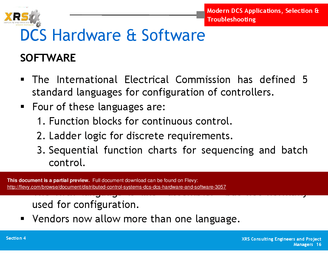 Distributed Control Systems (DCS) - DCS Hardware & Software (74-slide PPT PowerPoint presentation (PPT)) Preview Image