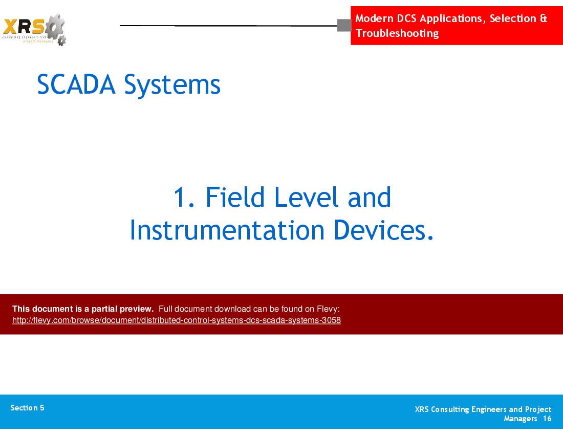 Distributed Control Systems (DCS) - SCADA Systems (46-slide PPT PowerPoint presentation (PPT)) Preview Image