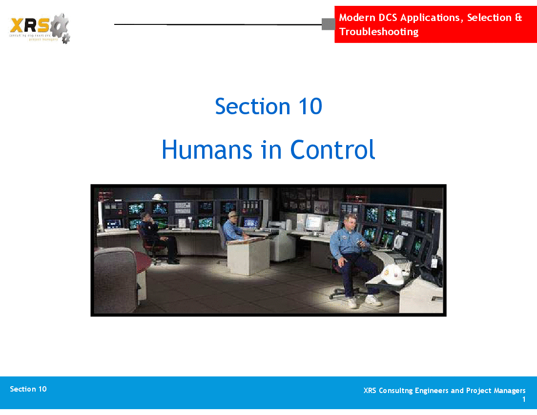 Distributed Control Systems (DCS) - Humans in Control