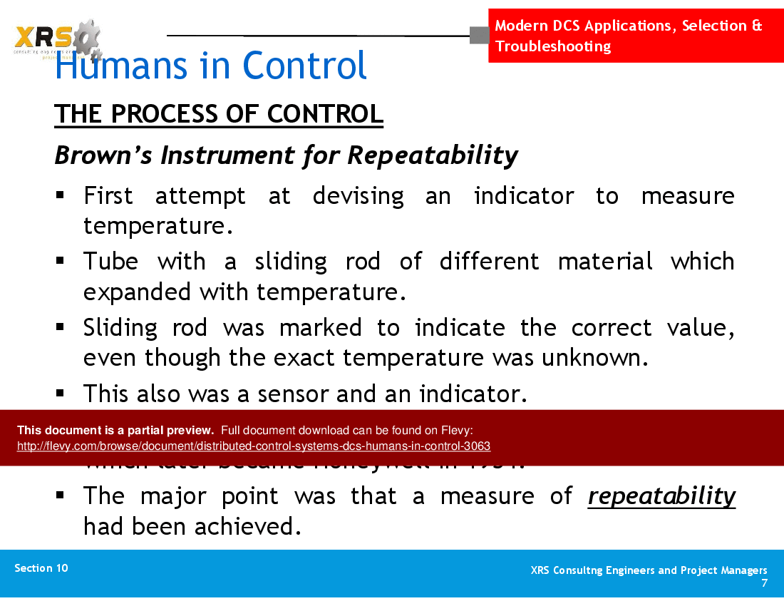 This is a partial preview of Distributed Control Systems (DCS) - Humans in Control (64-slide PowerPoint presentation (PPT)). Full document is 64 slides. 