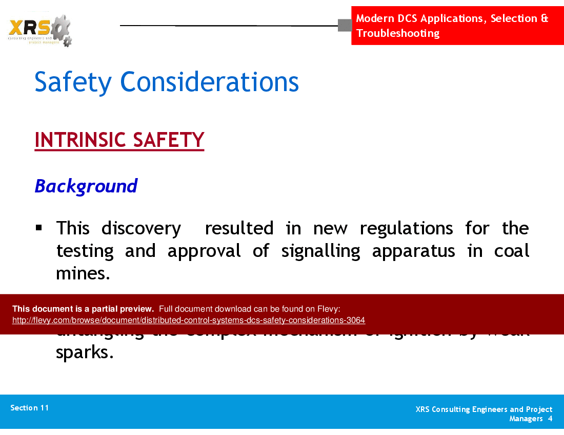 This is a partial preview of Distributed Control Systems (DCS) - Safety Considerations (42-slide PowerPoint presentation (PPT)). Full document is 42 slides. 