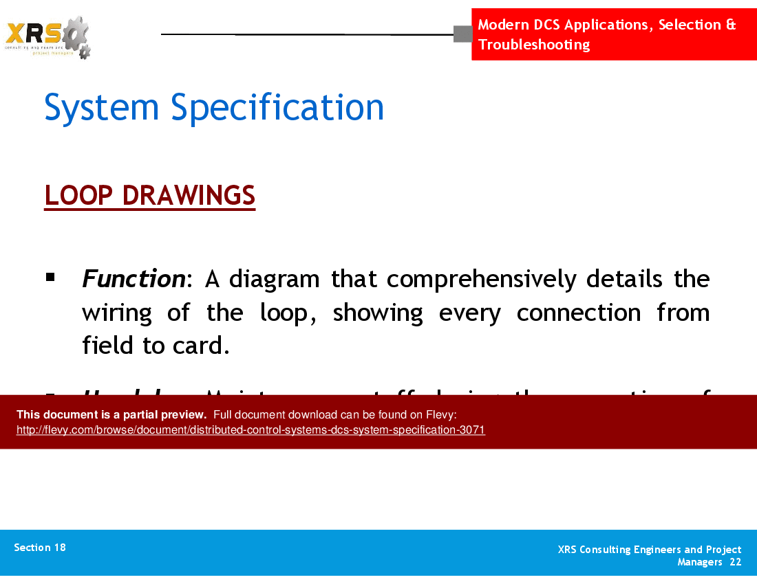Distributed Control Systems (DCS) - System Specification (44-slide PPT PowerPoint presentation (PPT)) Preview Image