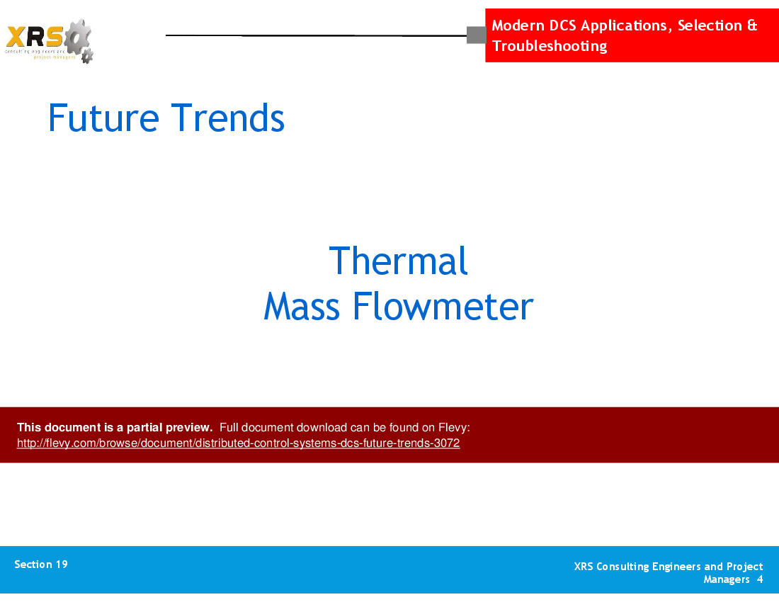 This is a partial preview of Distributed Control Systems (DCS) - Future Trends (56-slide PowerPoint presentation (PPT)). Full document is 56 slides. 