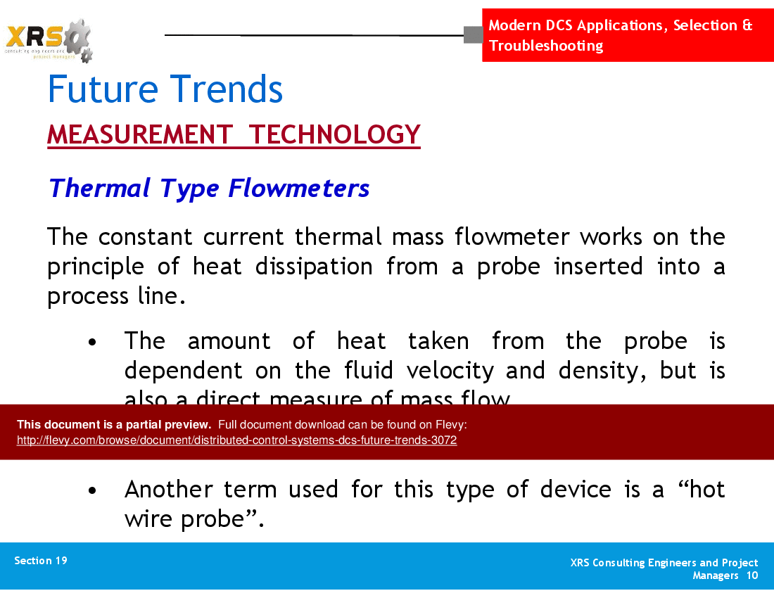 This is a partial preview of Distributed Control Systems (DCS) - Future Trends (56-slide PowerPoint presentation (PPT)). Full document is 56 slides. 