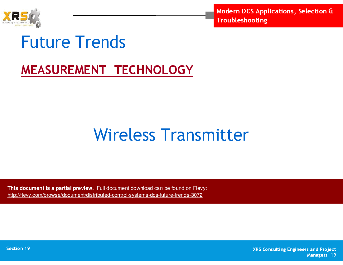 Distributed Control Systems (DCS) - Future Trends (56-slide PPT PowerPoint presentation (PPT)) Preview Image