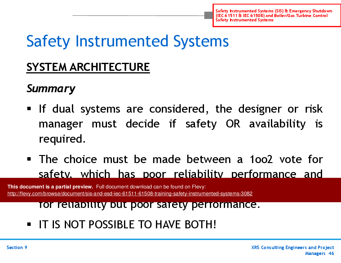 SIS & ESD (IEC 61511, 61508) Training - Safety Instrumented Systems ...