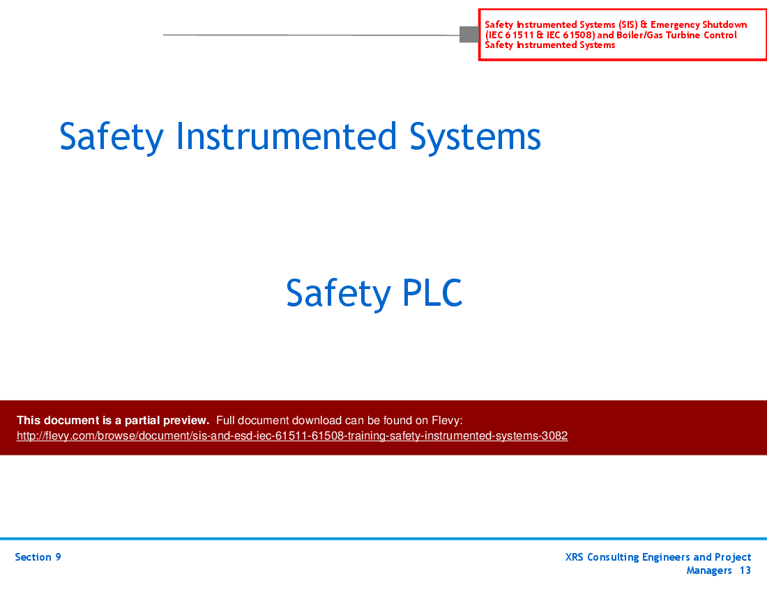 This is a partial preview of SIS & ESD (IEC 61511, 61508) Training - Safety Instrumented Systems (60-slide PowerPoint presentation (PPT)). Full document is 60 slides. 